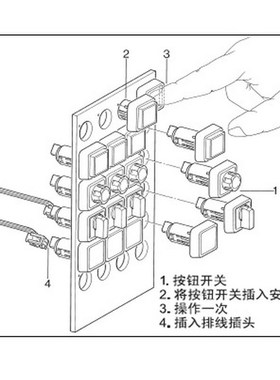 RAFI纳安斐 保护急停开关 1.15.154 开孔16mm紧急按钮开关