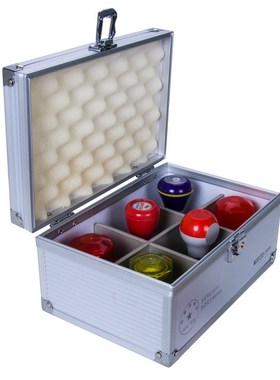 金隆兴铝合金印章盒 方形收纳箱带锁印章财务B8050印章箱子直销