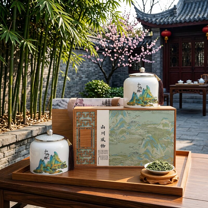 山川风物新茶明前龙井茶叶礼盒装