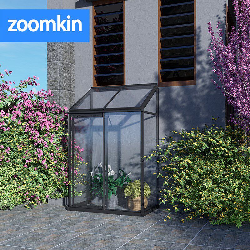 家用温室大棚PC板大棚骨架庭院铝合金花棚暖房保温植物阳台花房