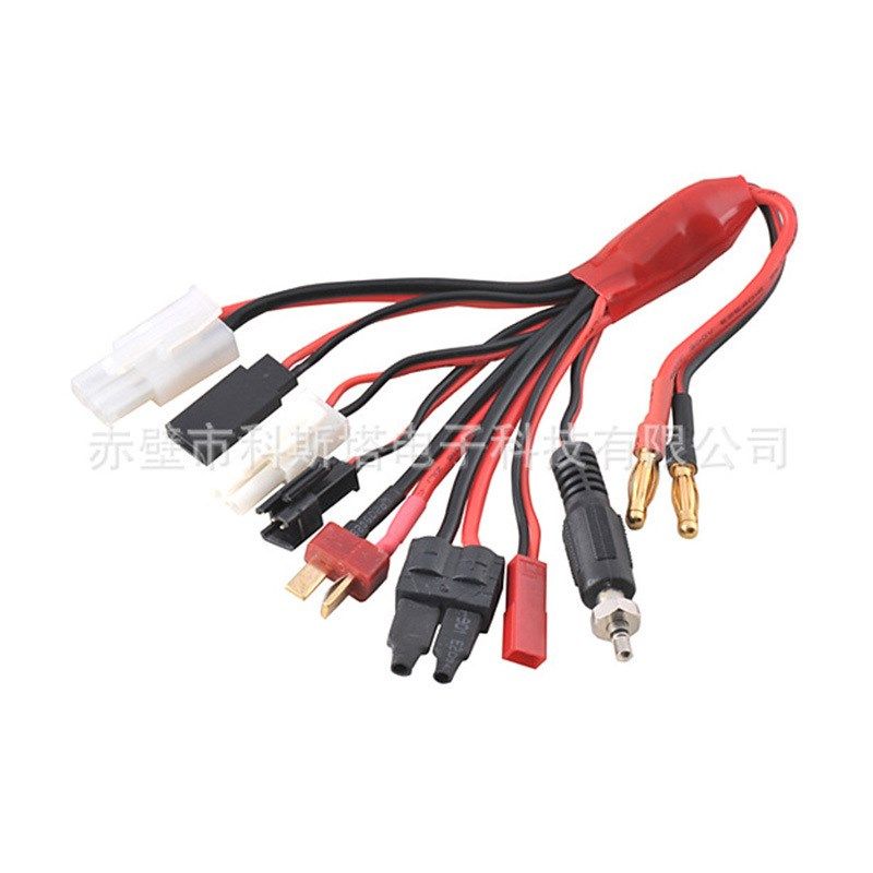 模型RC多规格八爪线TRT/火嘴头/JST/FUTABA/T插/EC3/Tamiya八合一