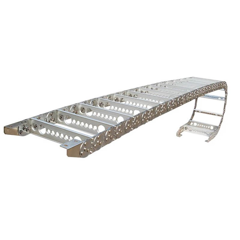 售钢铝拖链金属不锈钢坦克链机床机械电缆油管拖链全封闭钢铝拖链