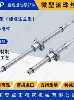 国产精密微小型滚珠丝杠C-TBSE/KBS 0801 0802 轴径8 导程2 C7C10