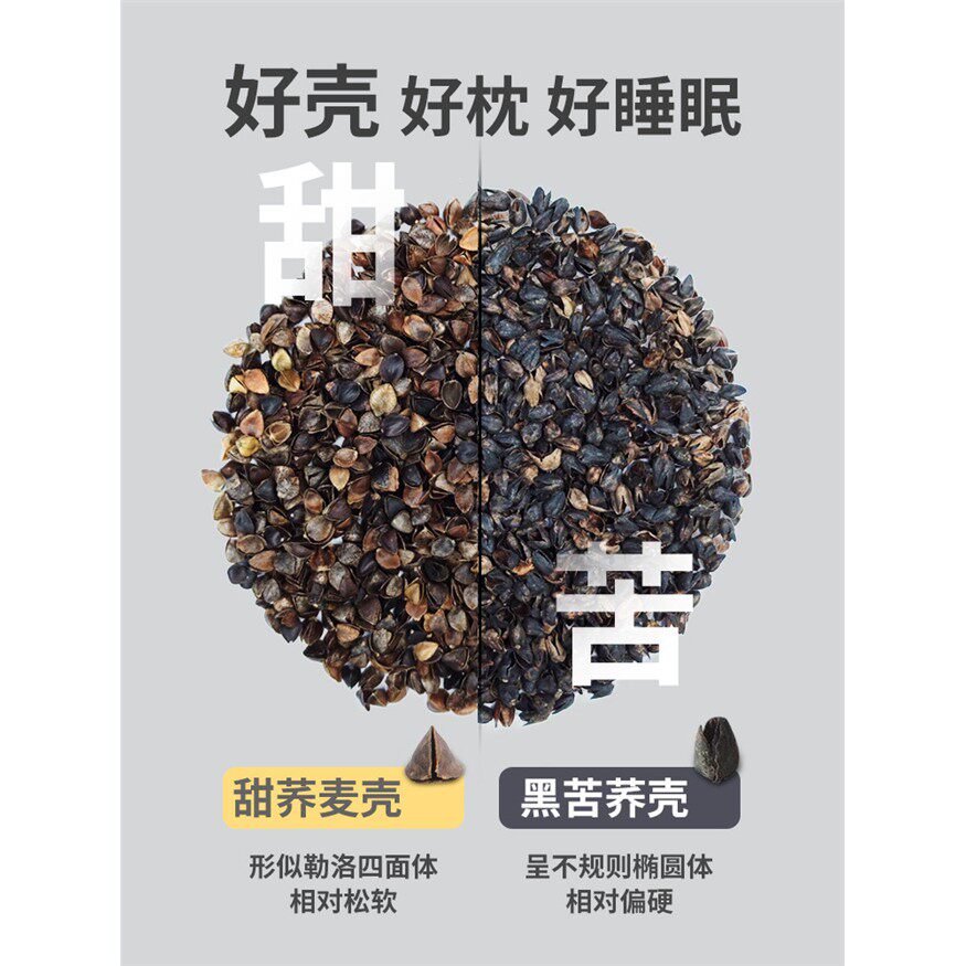 散装荞麦壳成人儿童荞麦枕头填充物荞麦皮颈椎枕芯硬枕植物枕心