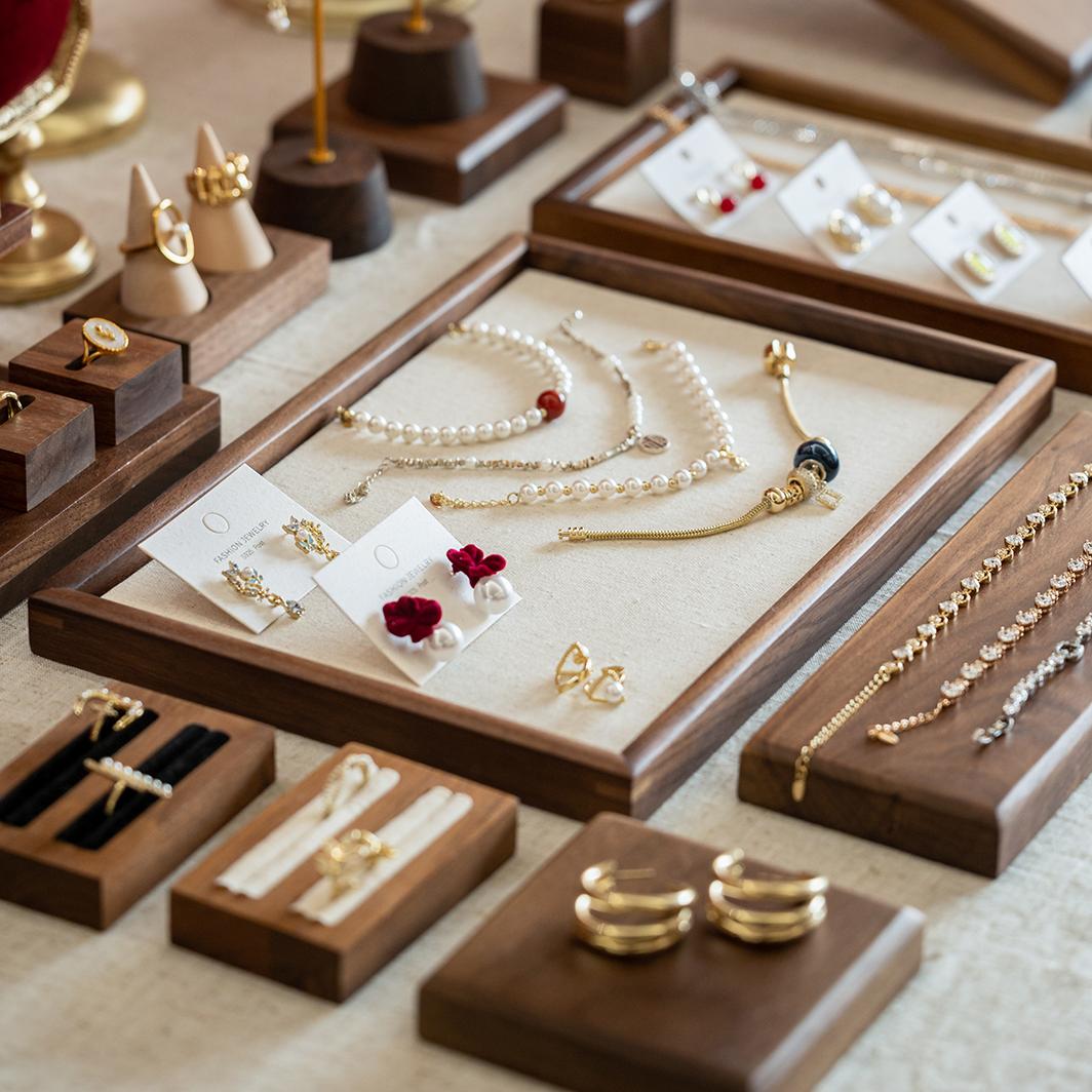 胡桃木首饰托托盘饰品手