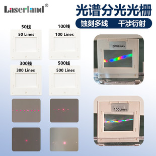 分光教学氢原子条纹光栅光谱实验分光透射刻痕多线全息衍射光栅片