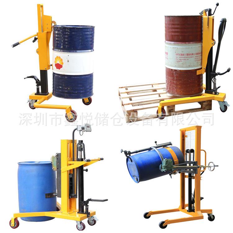 手推油桶车油桶搬运车液压油桶手推车手动油桶堆高车