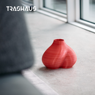 TRASHAUS 心型花瓶设计创意摆件 3D打印 HERZ 可储水不易碎