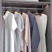 衣柜内挂衣杆顶装 横杆法兰五金配件衣帽间内衣架 圆管圆形衣橱侧装