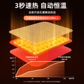 石墨烯汽车加热坐垫冬季 12v24V车载座椅电加热毯车用毛绒座垫保暖