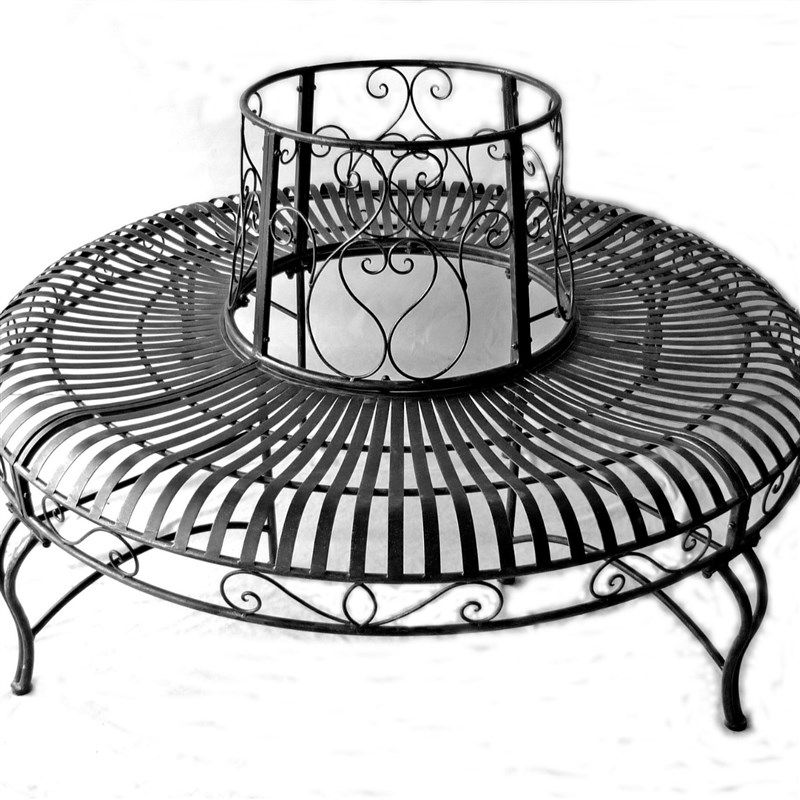 户外公园椅子 铁艺树围椅 围树椅 户外休闲铁艺椅公园椅公园长凳