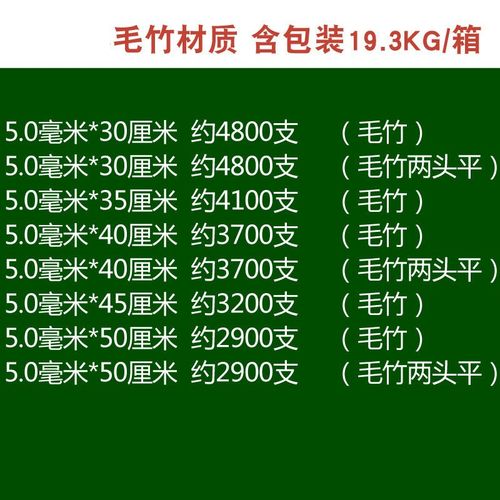 奉卓竹业5.0mm*30/35/40/45/50cm烧烤竹签薯塔大肉串 棉花糖竹签