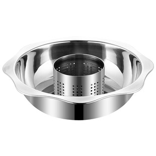 不锈钢鸳鸯锅商用子母锅火锅家用串串涮锅火锅盆加厚八角火锅