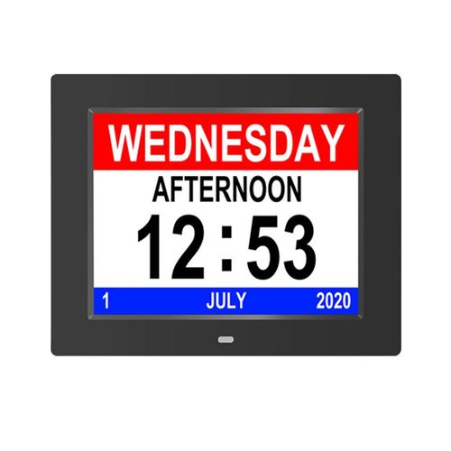 2024新款数码8寸时钟家用客厅壁挂液晶电子钟表老年防呆挂钟