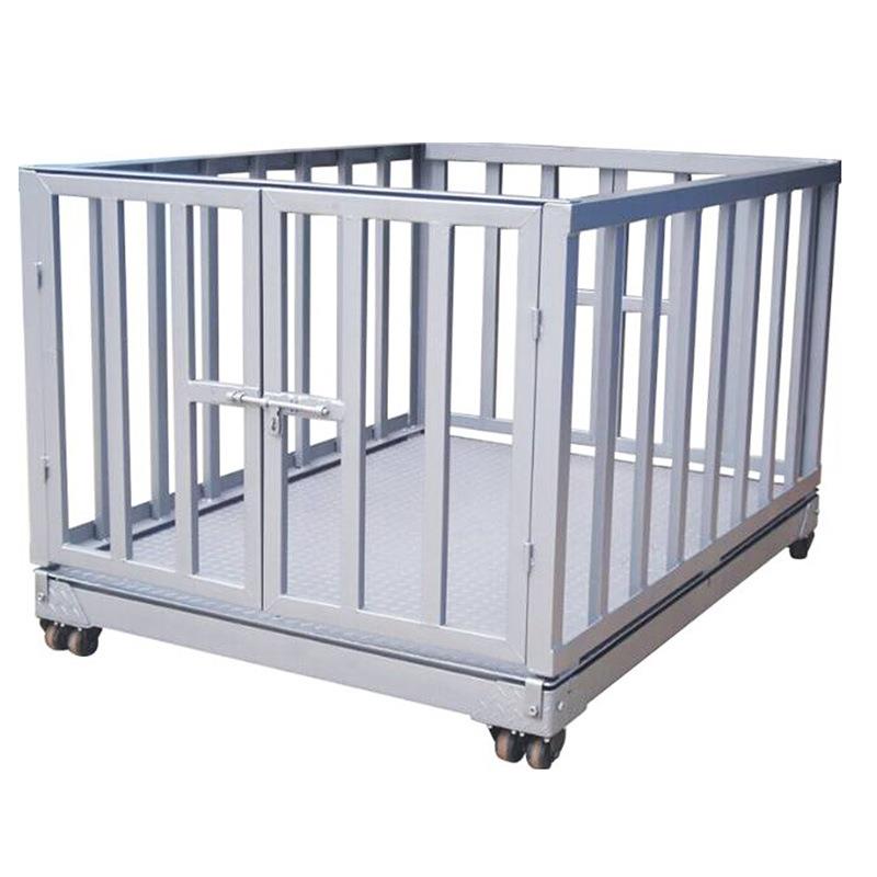 养猪场动物秤带轮小平台秤畜牧秤地磅猪笼电子称带围栏地磅