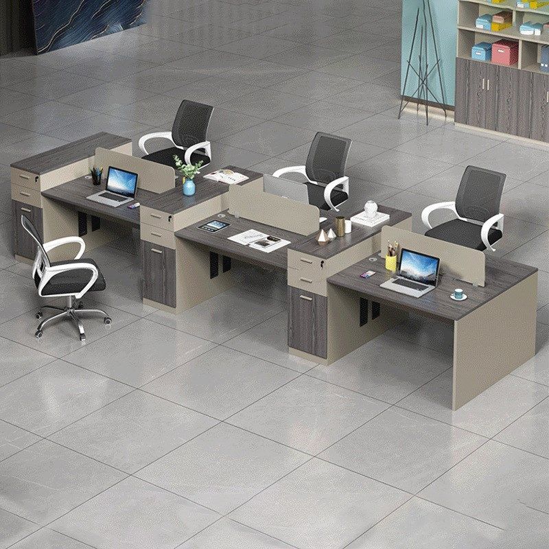 简约现代办公桌椅组合财务家用办公桌员工位屏风职员电脑桌子隔断