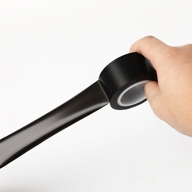 厂家供应黑色铁氟龙膜胶带耐磨隔热耐高温封口绝缘铁氟龙膜胶带