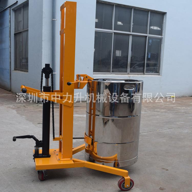 脚踏式手动液压油桶堆高车简易油桶搬运车油桶手推车
