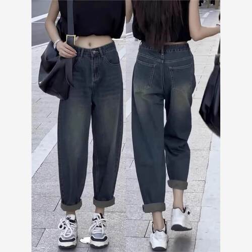 覆古小哈伦牛仔裤夏季新