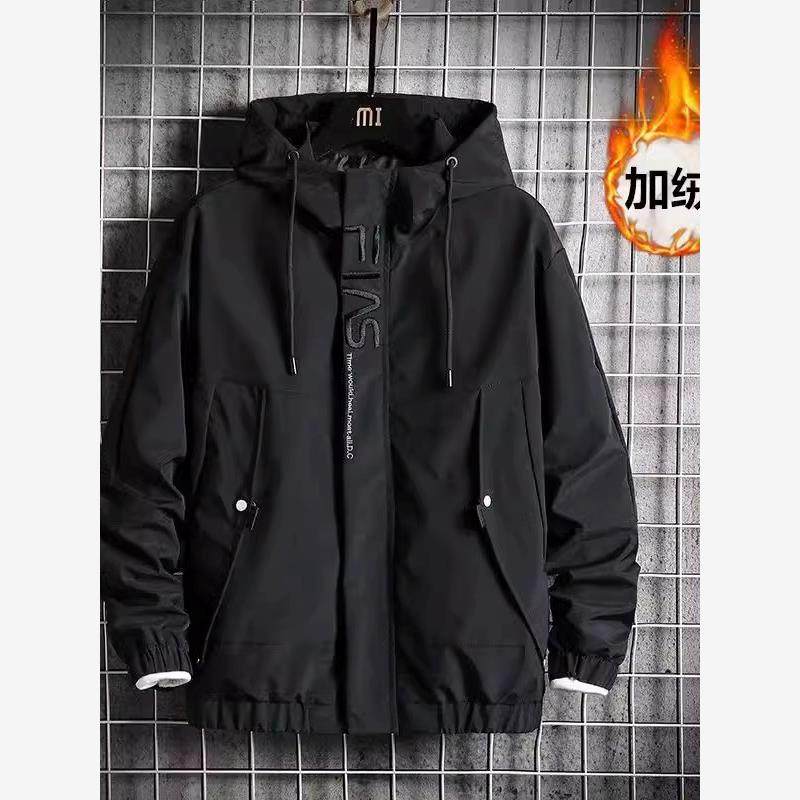 加绒冲锋衣外套男款秋冬季防风防水户机能风高级感衣服外加厚夹克
