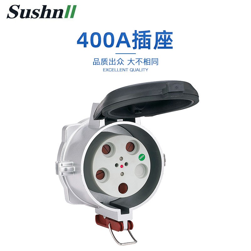 长期销售400A工业插头插座 大电流连接器 工业用输配电插头插座