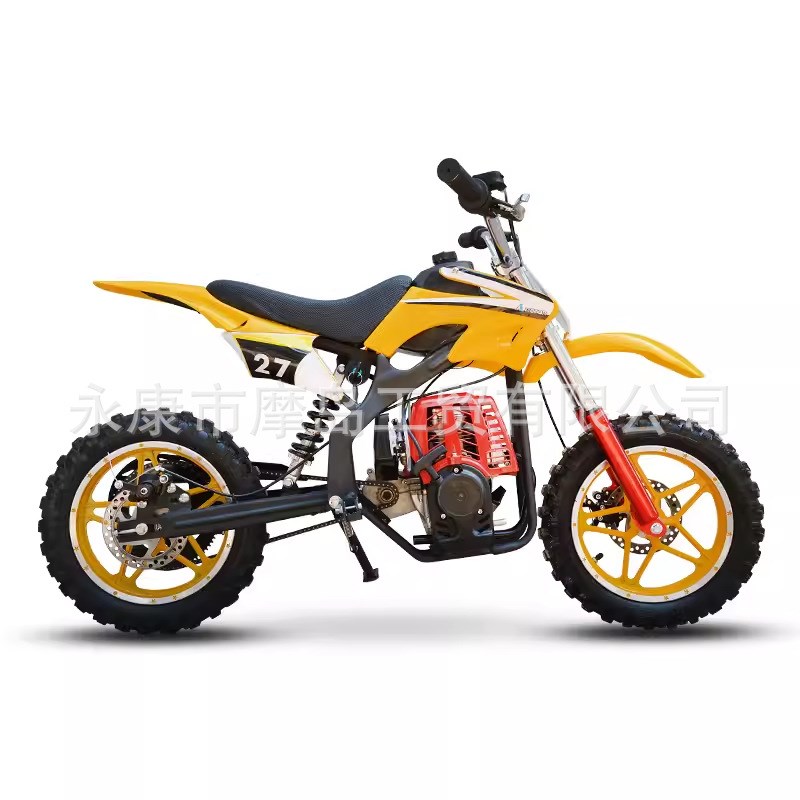 四冲程纯汽油49cc儿童小越野摩托车迷你山地燃油小高赛出口东南亚