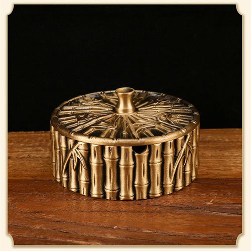 铜烟灰缸摆件家用自用礼品办公室用烟灰缸象棋烟灰缸竹节烟灰缸