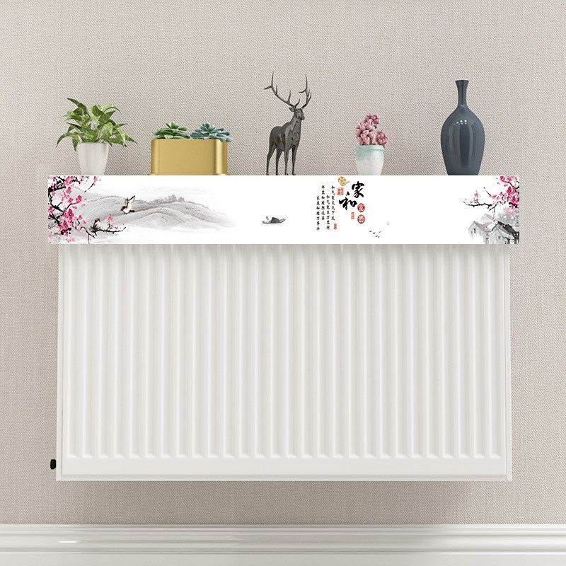 暖气罩套防尘暖气片遮挡装饰防熏黑罩上隔板盖隔热挡板家用置物架