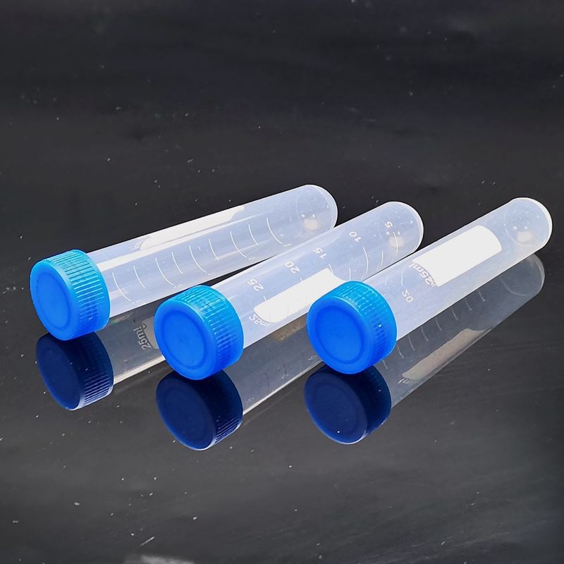 实验耗材 25ml螺口离心管 圆底塑料离心管EP管 采样管试管50支/包