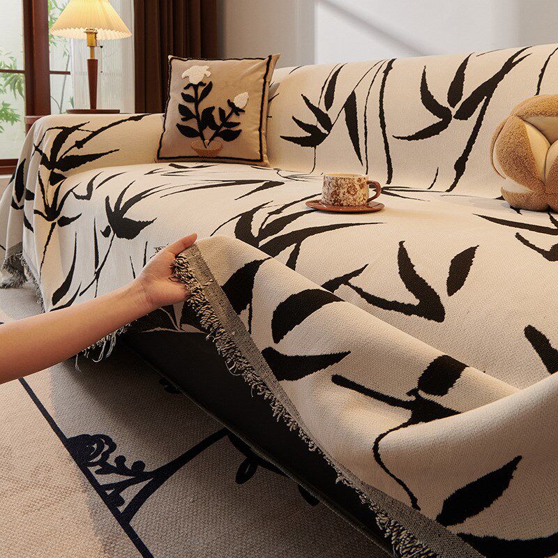 2024新款简约法式沙发巾一张全盖轻奢高级感雪尼尔沙发盖布巾