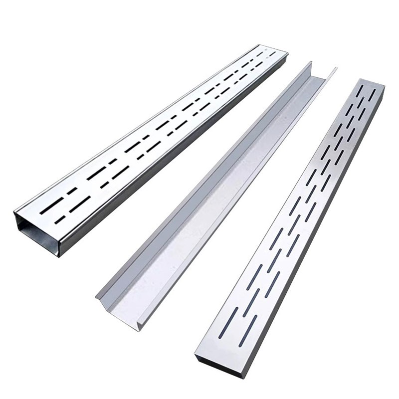 花园304不锈钢排水沟u型槽厨房排水槽地漏成品迷你地沟下水道盖板