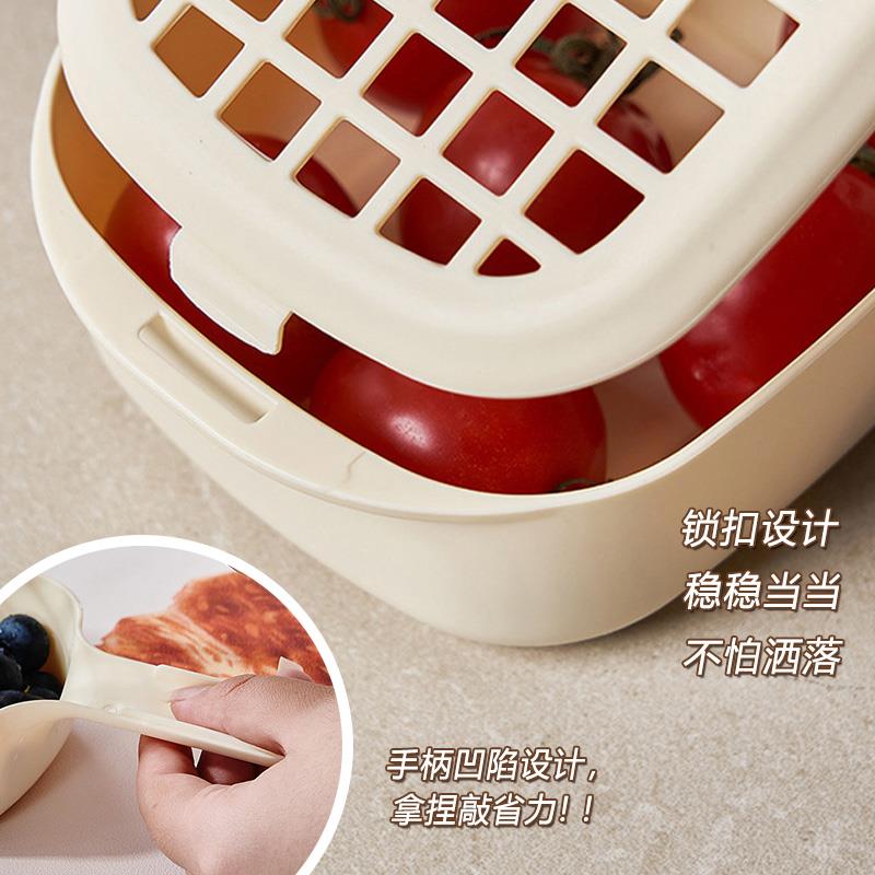 日式迷你洗水果神器新款家用清洗篮厨房小洗菜盆带手柄蓝莓沥水篮