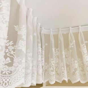 大衣柜柜顶上面防尘帘遮挡装饰家用蕾丝盖布长条短门帘半帘窗帘幔