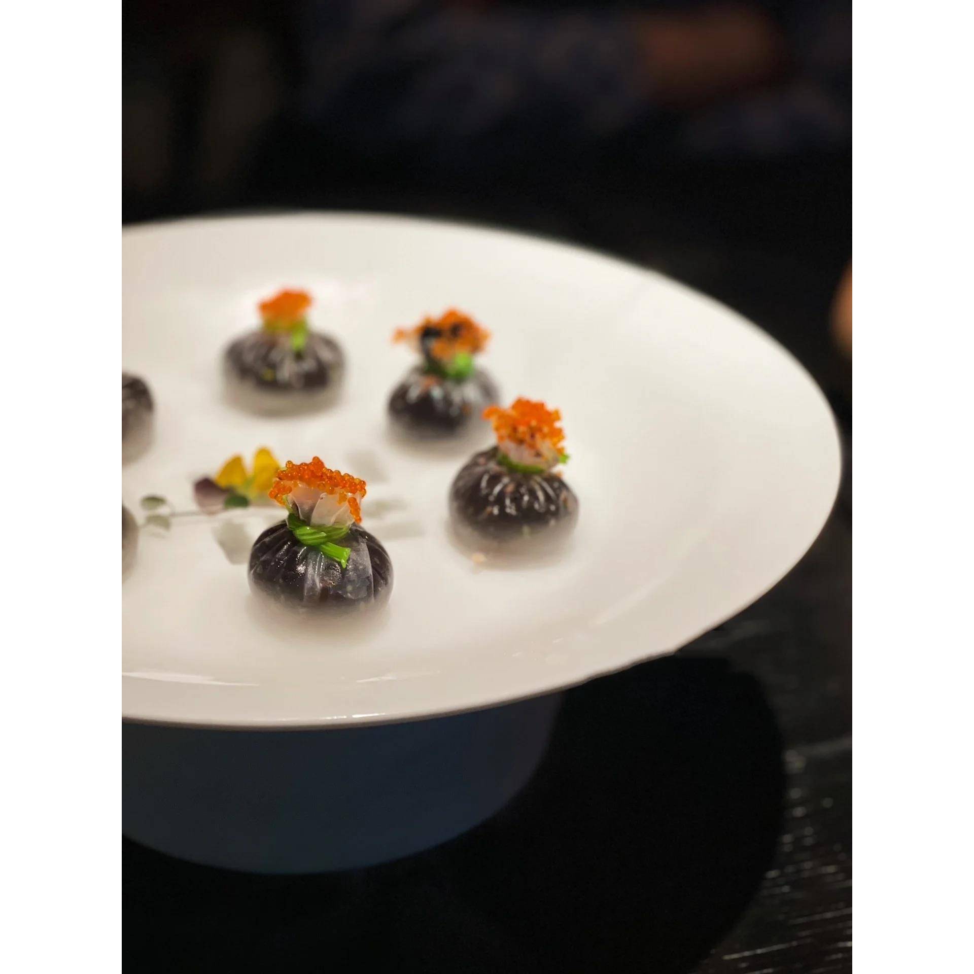 融合菜私房菜意境菜分子料理凉菜拾久餐厅同款餐具创意海浪干冰盘