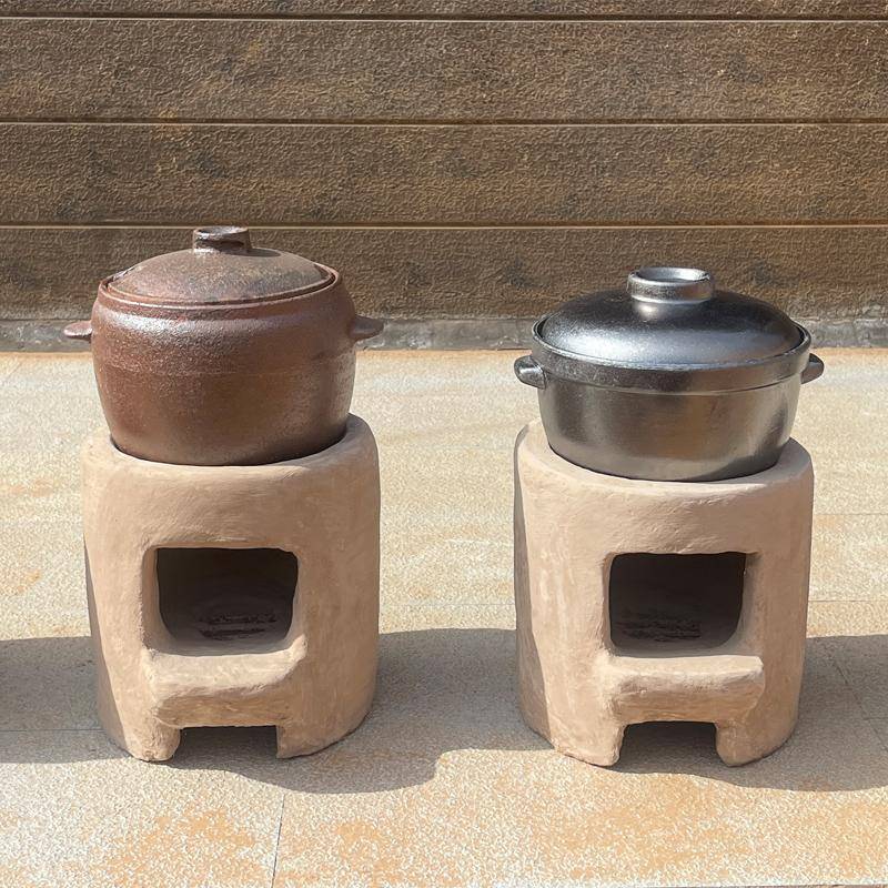 柴火泥土灶土灶砂锅饭店农家乐怀旧泥炉炖鸡汤吊子 老家味道商用