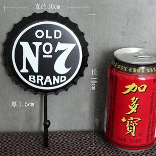 复古工业风铁艺啤酒盖挂钩衣帽钩试衣间服装 饰 店铺个性 创意墙面装