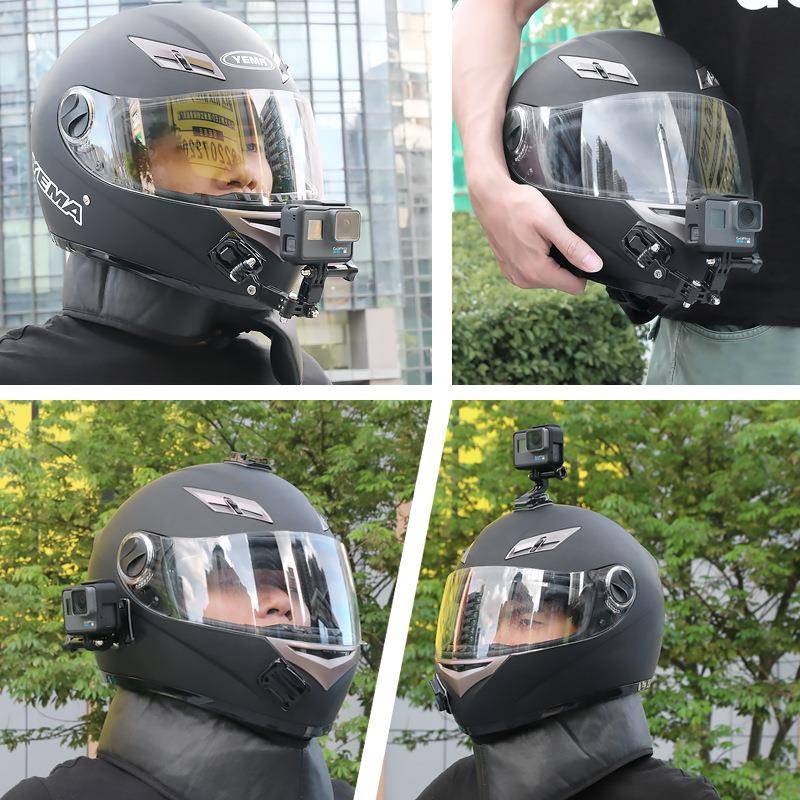 gopro头盔支架摩托车头盔下巴固定支架运动相机骑行装备gopro配件