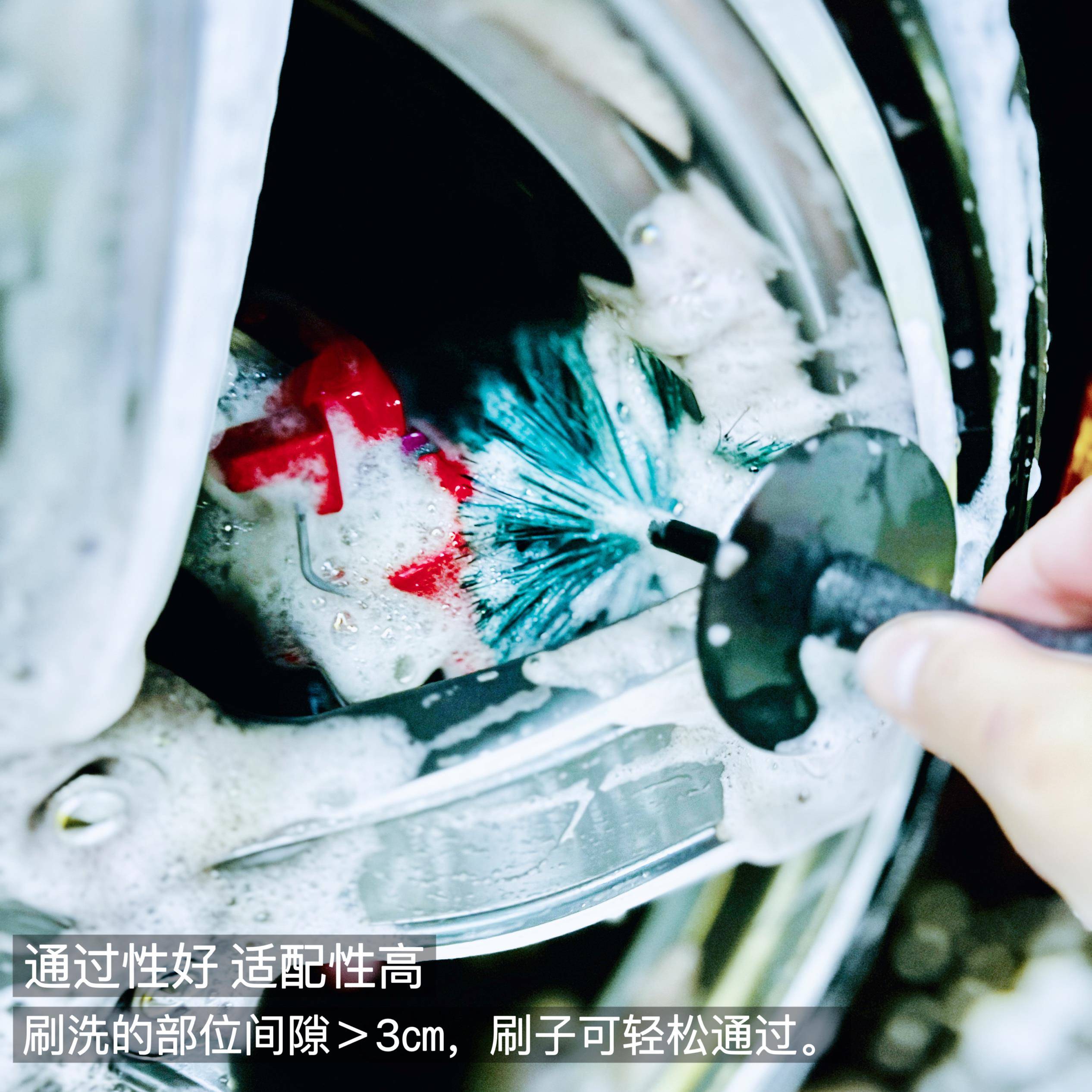 汽美公社 耶诞树轮毂刷防飞溅柔软不伤轮毂轮圈高效清洁洗多用途