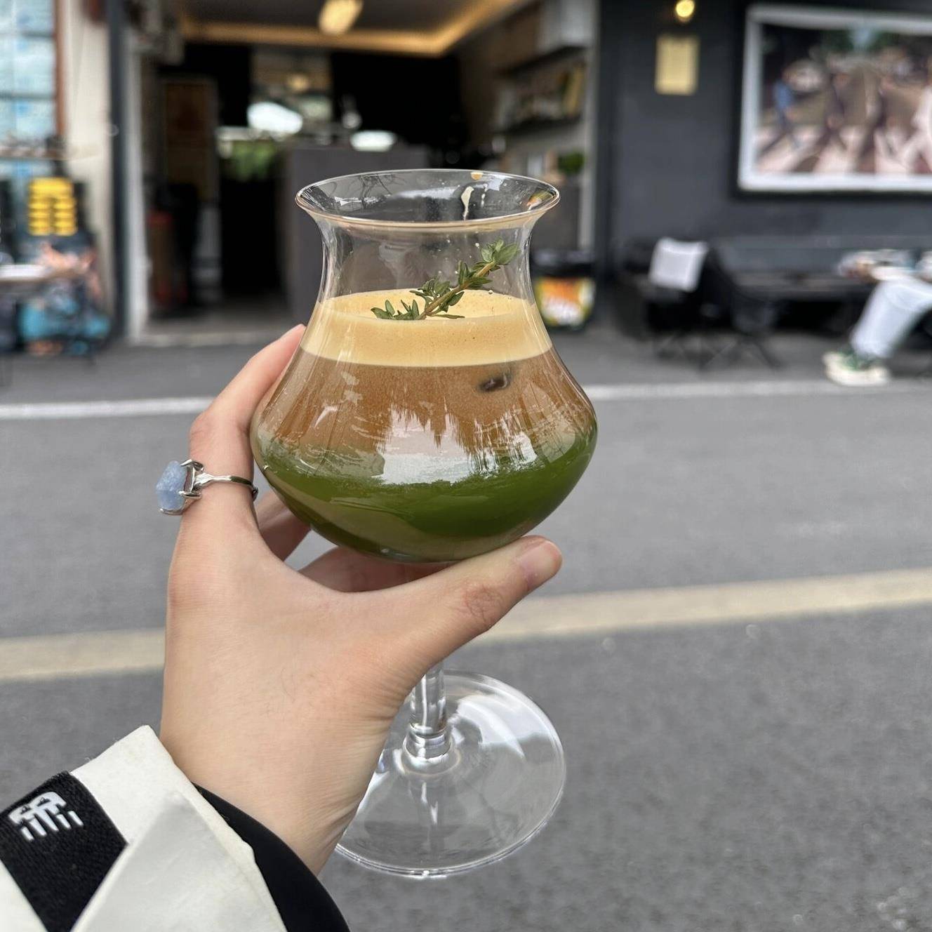 复古ins风反口特调饮品杯高脚玻璃冰美式拿铁咖啡杯个性鸡尾酒杯