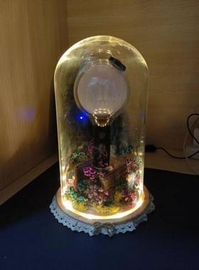 应援棒展示盒防尘收纳摆件积木纪念品透明手办装饰盒子干花玻璃罩