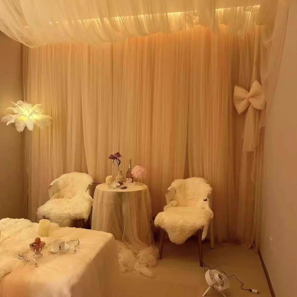 吊顶纱幔婚礼圆形美容院天花板遮丑防尘私密氛围皮肤管理房间装饰,节庆用品/礼品,吊顶纱幔,淘宝优惠券,粉丝福利购,淘宝优惠卷