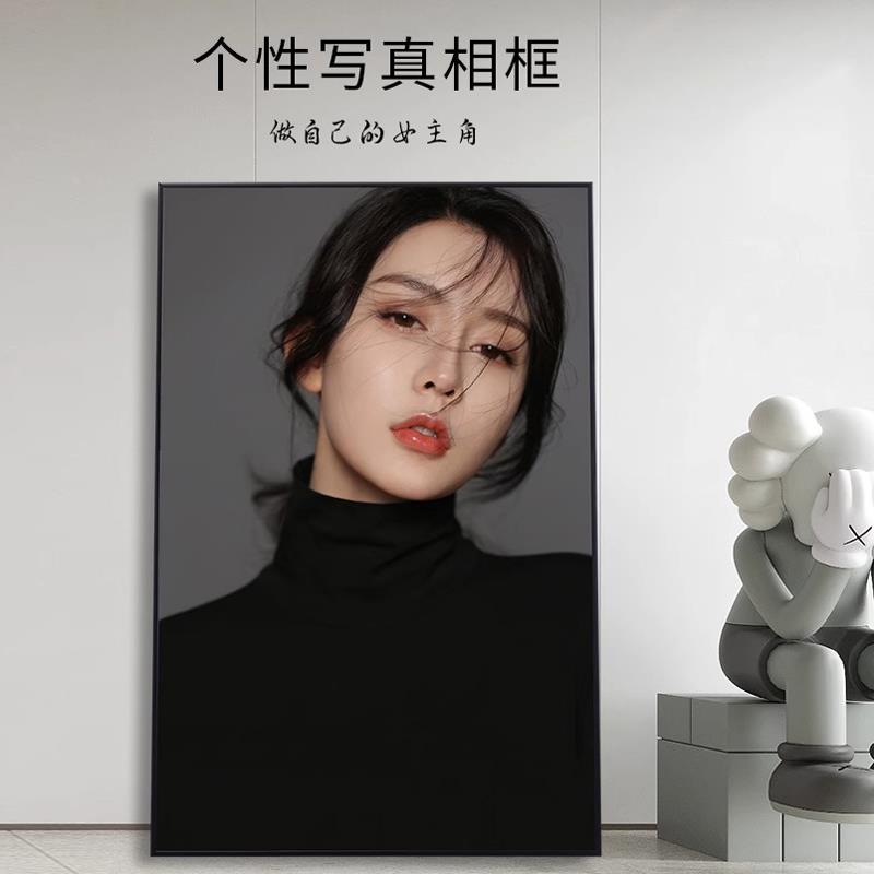 婚纱艺术照个人写真挂墙肖像儿童高级油画布照片打印影楼相框定制