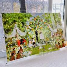亚克力拼图框裱框1000片75*50地球村500展示摆台立挂相框框架透明