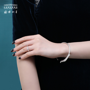 中国博物馆玉龙首饰古风戒指手镯中秋节礼物男女生情侣文创