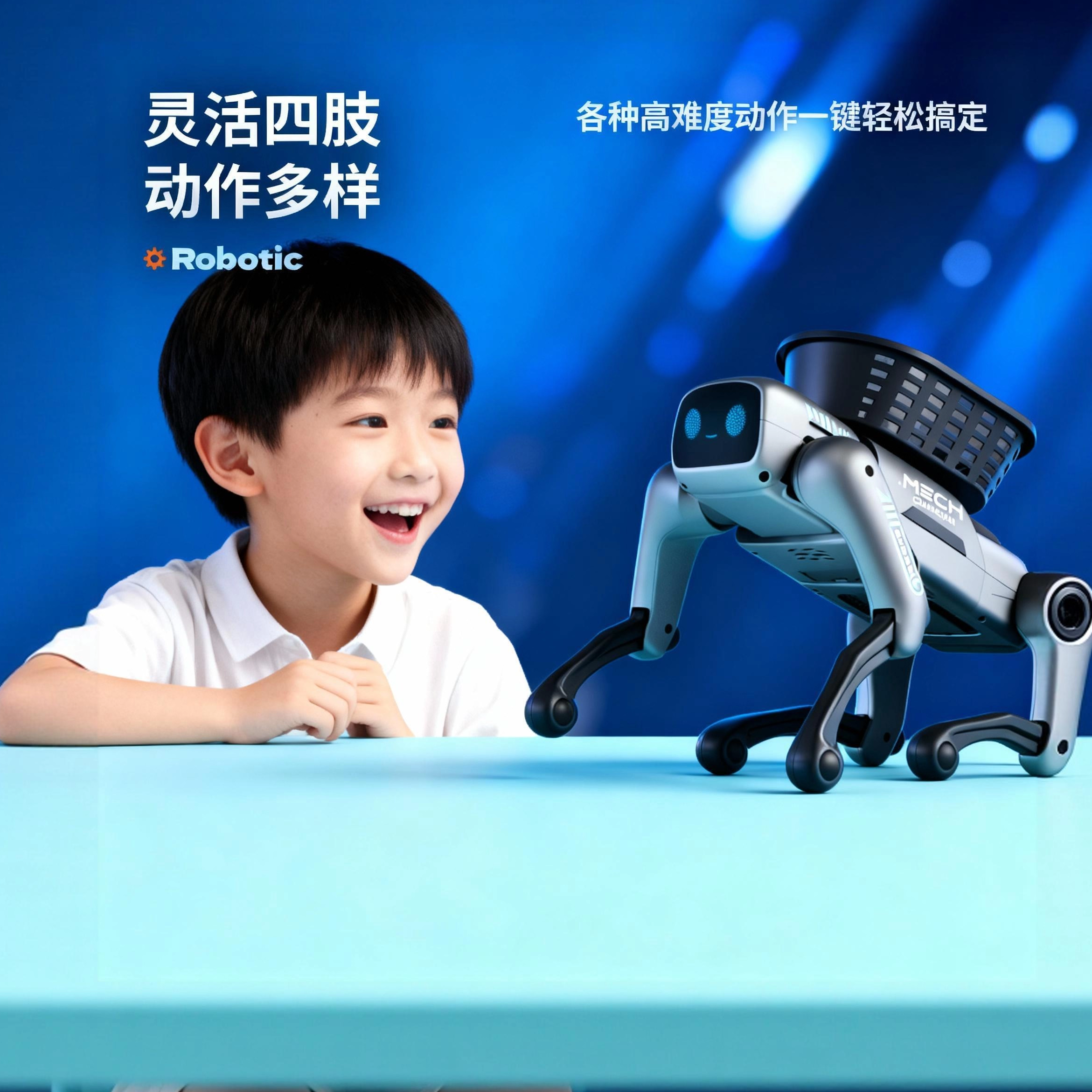 AI手机编程智能仿生机械狗益智儿童电动遥控机器玩具男孩生日礼物,玩具/童车/益智/积木/模型,编程玩具,淘宝优惠券,粉丝福利购,淘宝优惠卷
