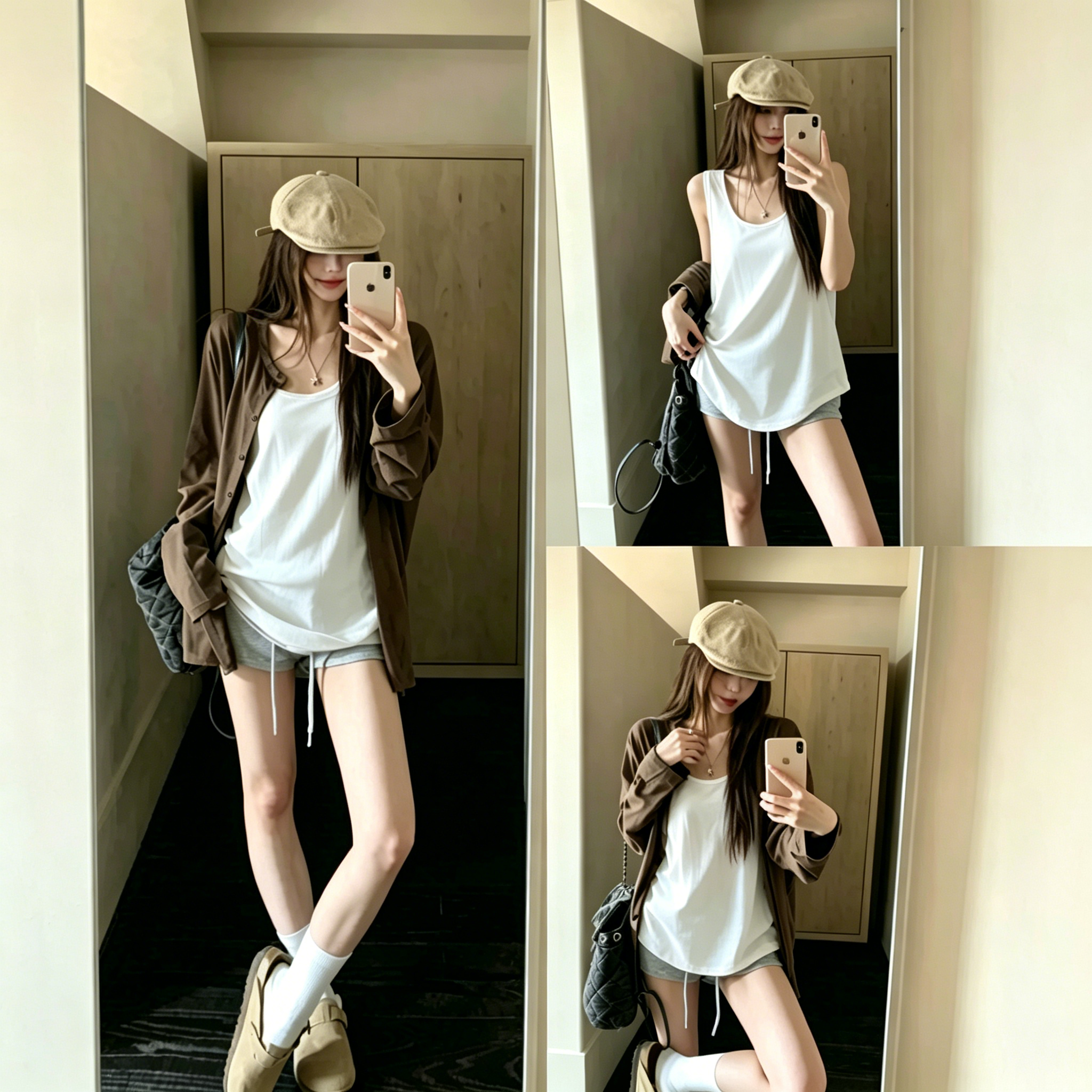 吊带背心女外穿春夏宽松慵懒风棉麻美背遮副乳无袖打底内搭上衣