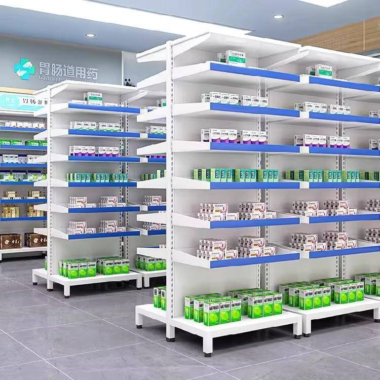 西药架医院药房配药柜开放式抽拉药盘单双面药品展示架配药房货架