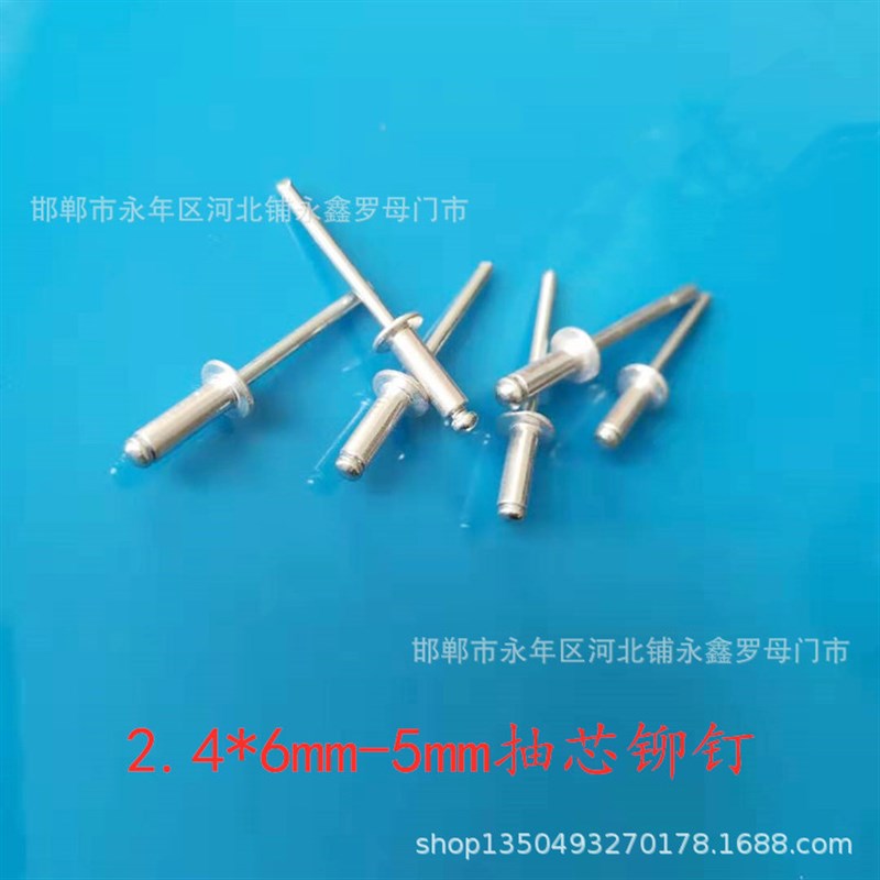 抽芯铆钉 封闭型拉铆钉 铝合金门窗用圆头拉铆钉 2.4*8-5*18