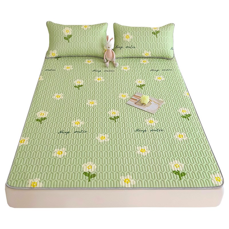 夏季乳胶凉席三件套2025新款夏天床单学生宿舍单人冰丝软席子