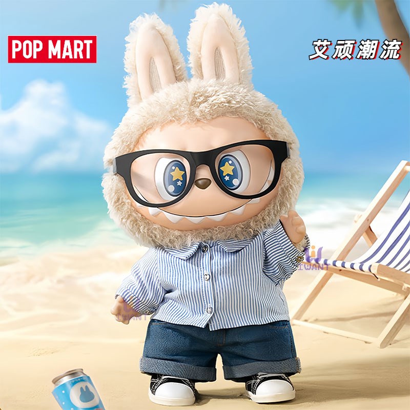 POPMART泡泡玛特LABUBU FLIP WITH ME搪胶毛绒公仔夏日拉布布周边